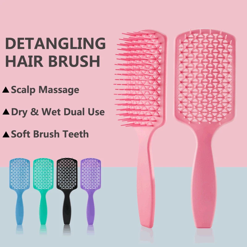 1pc Hair Comb Detangling Soft Hairbrush Women Wet Dry Comb Hair Brush Scalp Massage Comb Brush for Salon Hair Hairdressing Tools 1