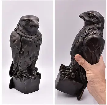 Maltese Falcon Statue Prop with Secret Compartment,1941 The Maltese Falcon Movie Prop Replica,Handmade Resin Sculpture