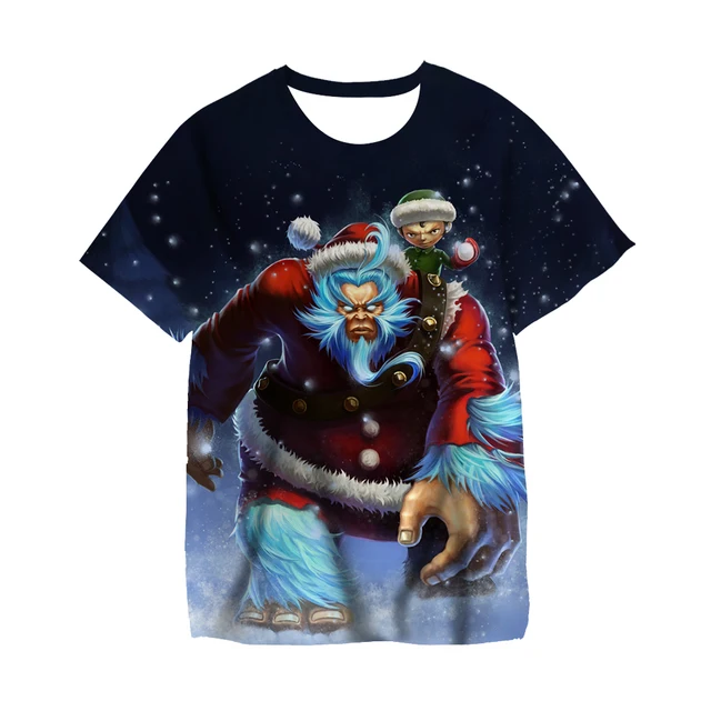 Baby Girl Cartoon Christmas Tree Printed Child T-shirt Short Sleeve Top Boys Fashion Santa Claus Kids Merry Christmas Clothes TX-040455