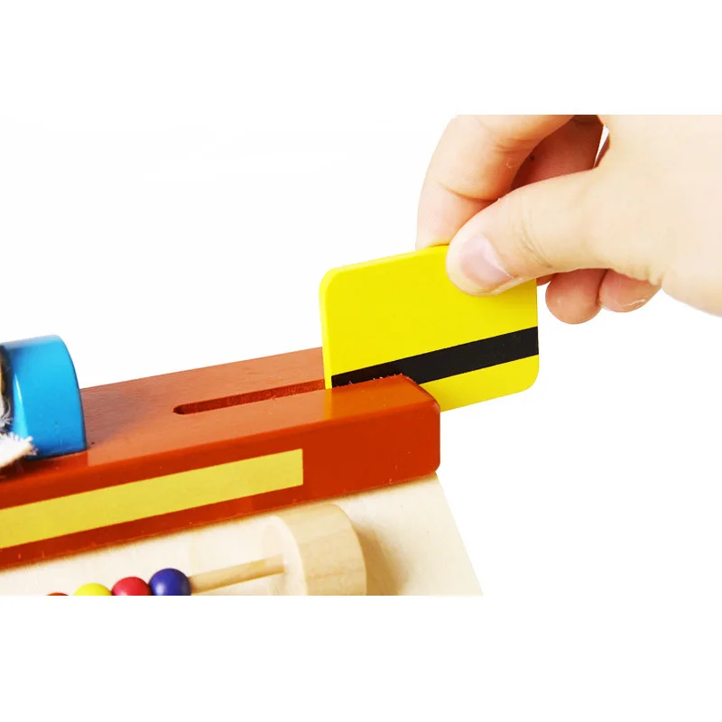 

Wooden Model Supermarket Cash Register out Japan Wooden Cash Register Parent And Child Communication Toy Educational Play House