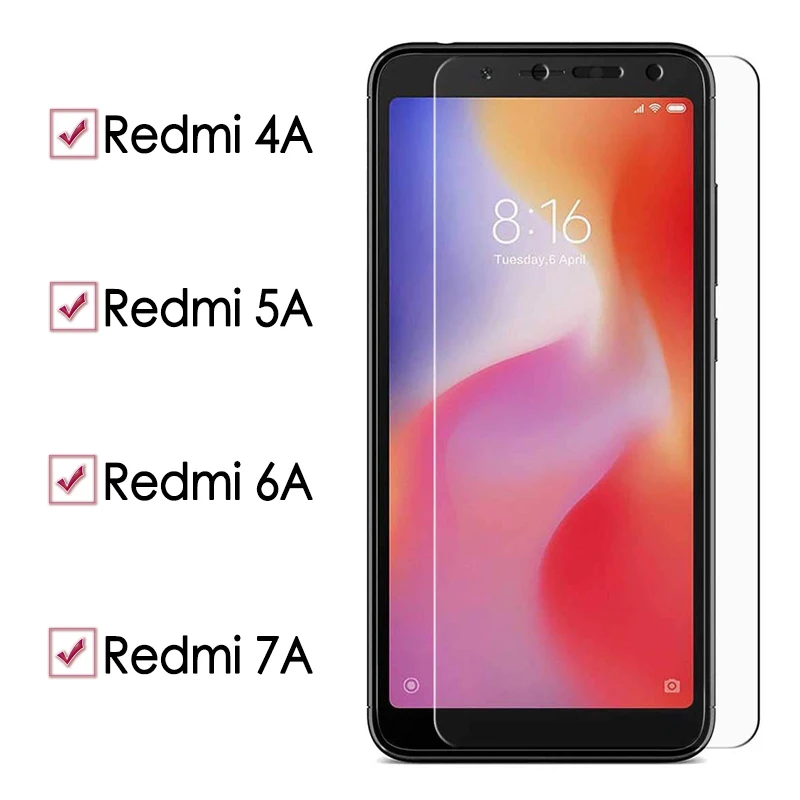 Защитное стекло ksiomi redmi 6a для xiaomi 5a 7a защита экрана xiomei xiami 5 6 7 A A7 A6 A5 закаленное