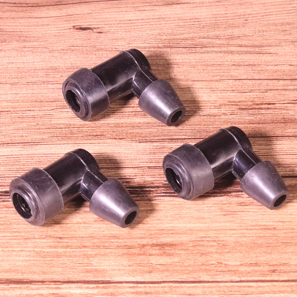 3X Motorcycles 90 Degree Non Resistor Spark Plug Cap Black Cover Fit for 152 154 gasoline engine motorcycle dirt bike ATV Quads (4)