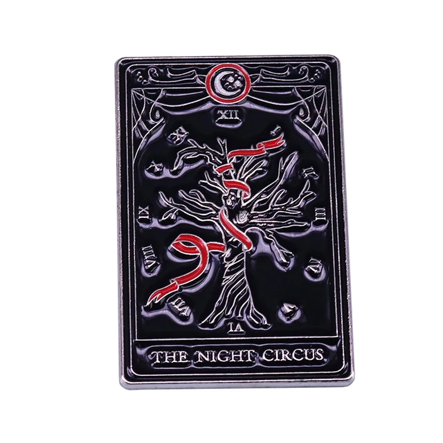 Tarot Card Badge Death Sun Moon Justice Slice Night Circus Demons Grim Reaper Enamel Pins Gift