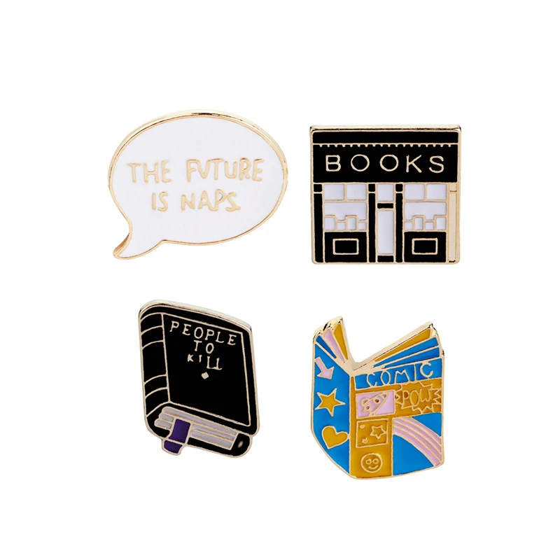 Broches para libros animados, mochilas, mochilas, alfileres bonitos, joyería al por - AliExpress