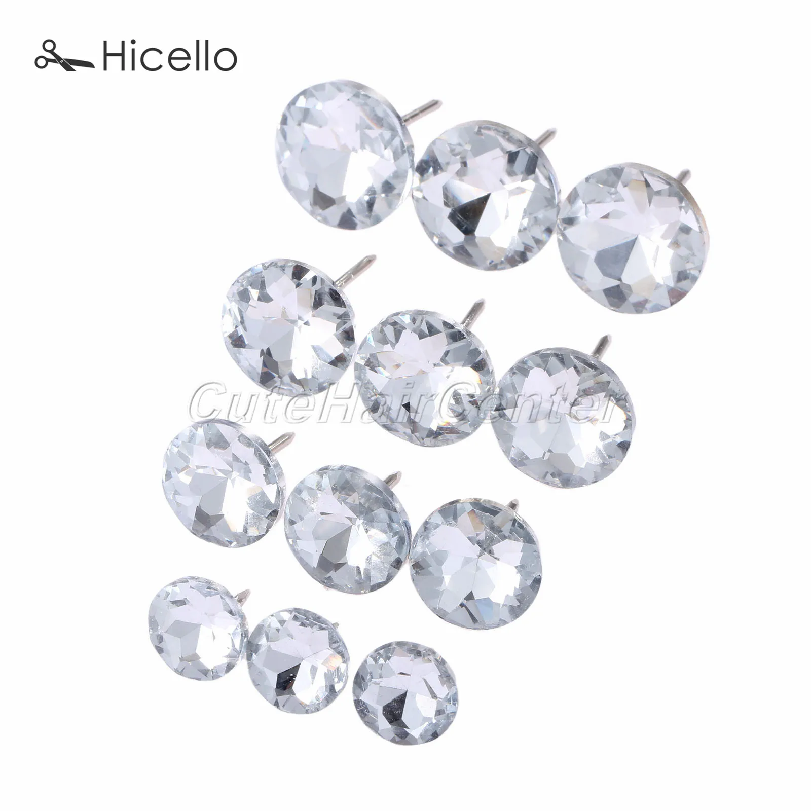 10pcs Crystal Nails Button Upholstery Glass Diamond Tacks Pins Knot 14mm/18mm/20mm/22mm Sewing Furniture Decoration Hicello 4