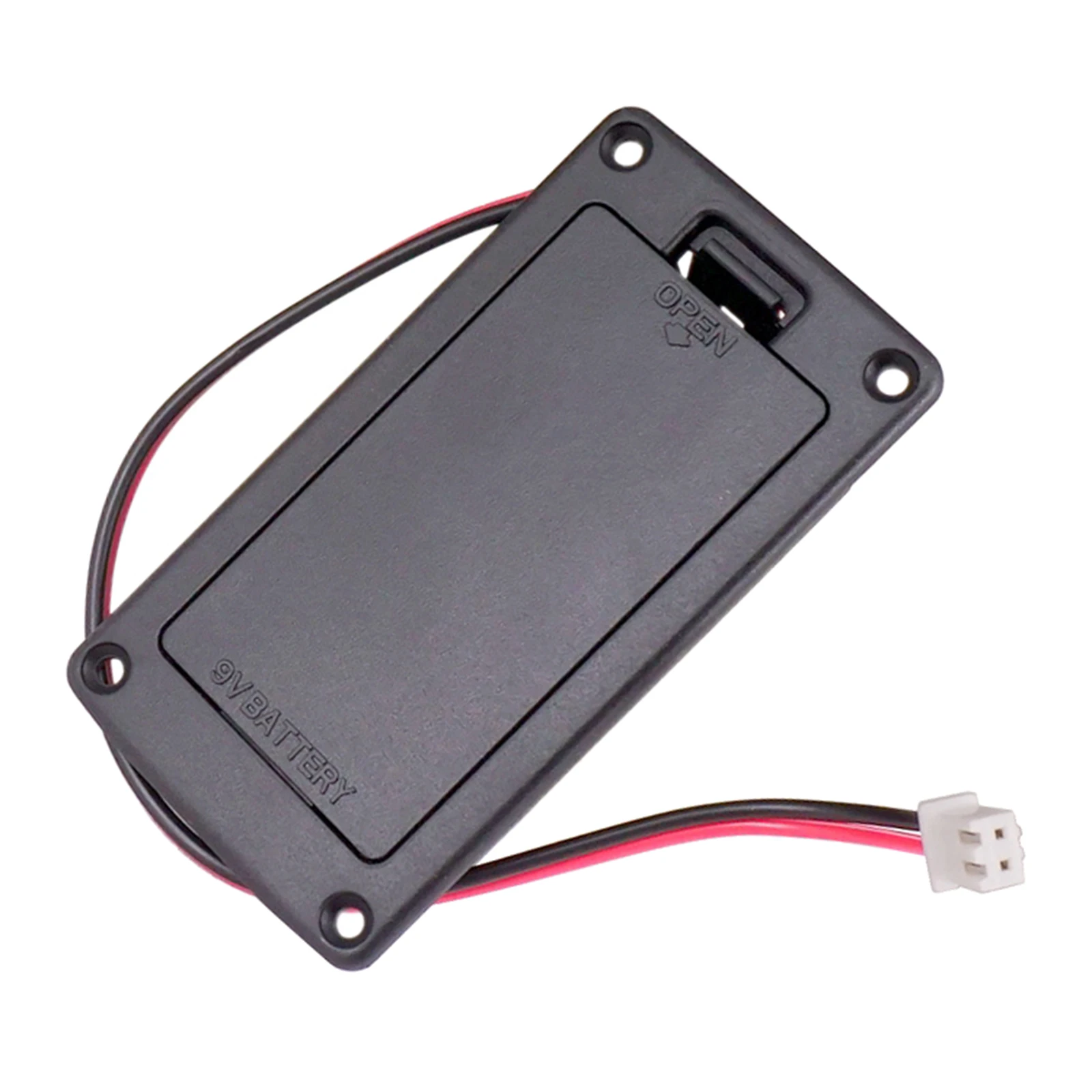 Abs 9v Battery Holder Case Box Compartment Cover Guitar Bass Pick up