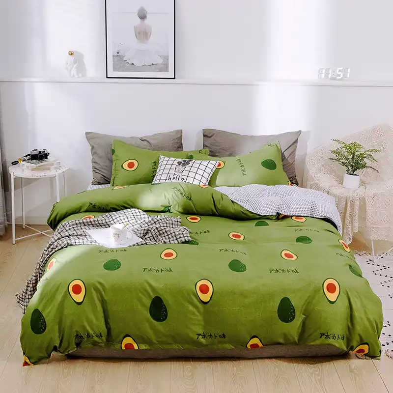 Avocado Green Comforter Bedding Set Kids Bed Linen Luxury Duvet Cover Pillowcase Winter Bed Set Queen King Size Bedspread Couple Bedding Sets Aliexpress