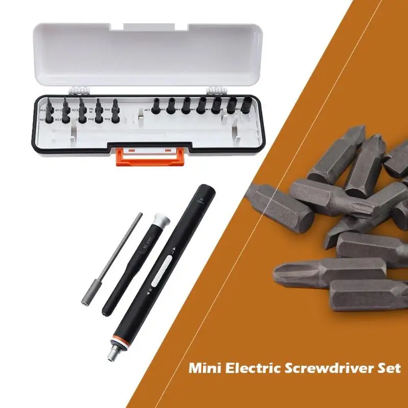 

Mini Electric Cordless Magnetic Hand Tool Precision Screwdriver Bit Set