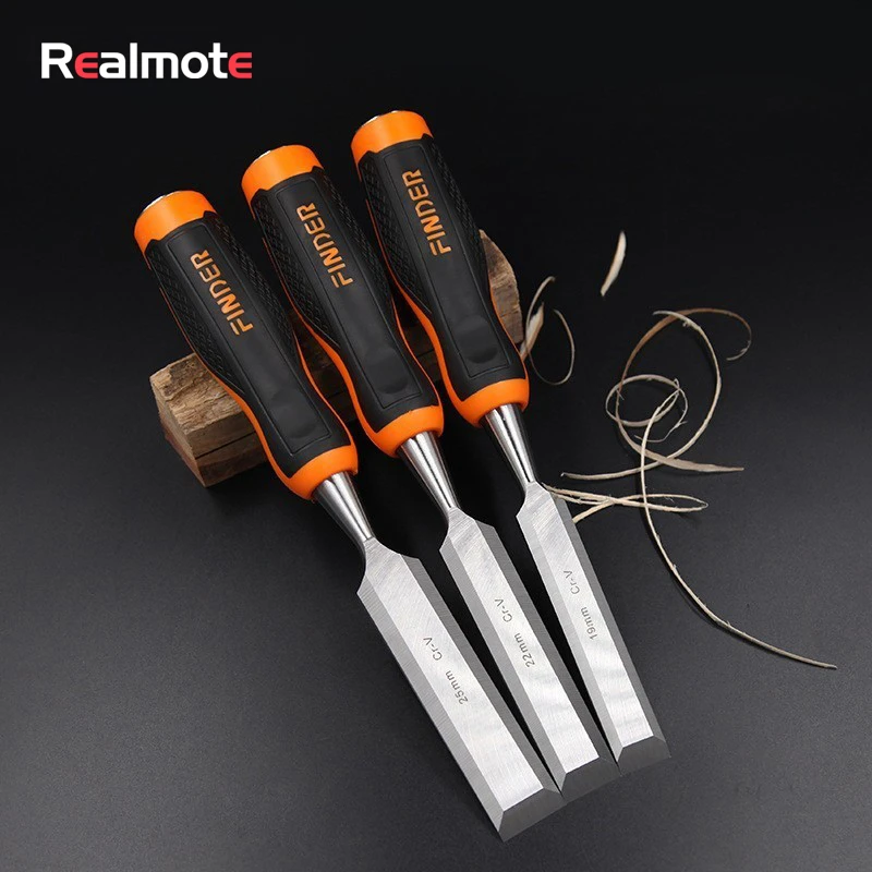 

Realmote Carpentry Flat Chisel Set Tpr Plastic Fiber Handle DIY Carpenter Woodwork Tools Woodworking Wood Plane Carving Knife