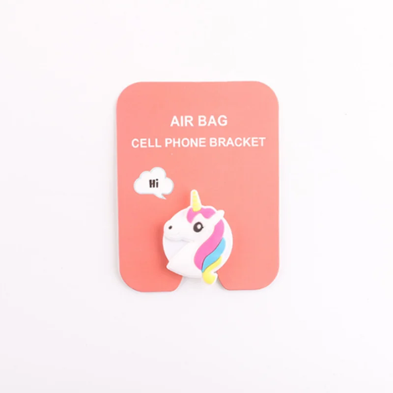 Unicorn Universal Cartoon Cute Airbag Phone Ring Desktop Support Mobile Phone Holder Lazy Stand For iPhone 11 Pro Huawei Samsung Xiaomi - Цвет: Unicorn