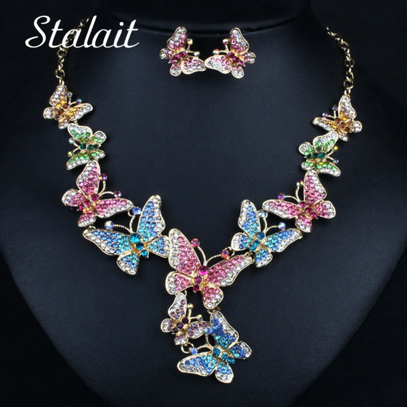 Романтическое новое ожерелье с подвеской в виде бабочки для невесты эффектные