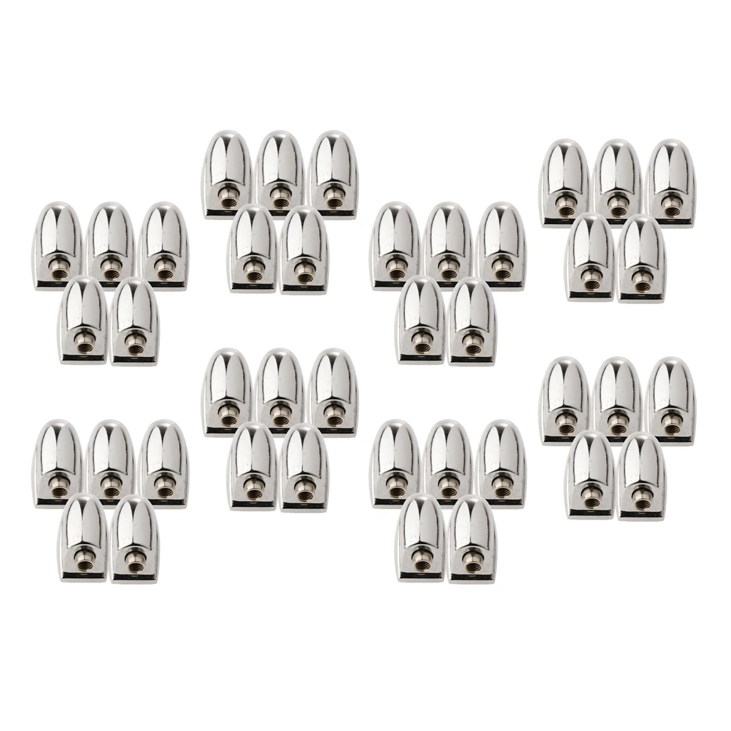 40Pcs Drum Set Lugs Ear Claw Hooks Connectors Musical Instrument DIY Part Silver