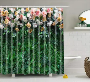 

Flowers Seaside scenery Shower Curtains Bathroom Curtain for Home Decoration Waterproof Polyester Fabric Bath Screen Curtain