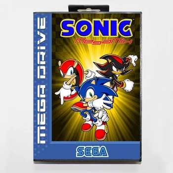 

Sonic MegaMix 16bit MD Game Card For Sega Mega Drive/ Genesis with Retail Box