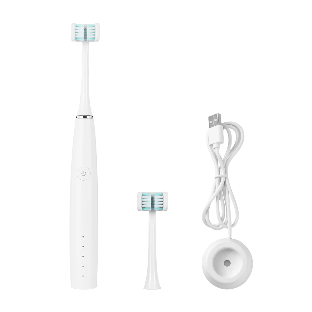 Смарт-3-сторонняя Ультразвуковая электрическая зубная щетка для Зубная щётка USB Зарядное устройство тройной щетины Sonic зубная щётка Зубная щётка Tri-головки объемный электрическая зубная щетка дизайн путешествия