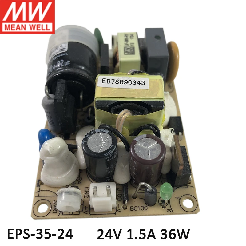 MEAN WELL EPS-35-24 36W Industrial Open Frame Switching Power Supply 110V/220V AC to 24V DC 1.5A Circuit Board PCB power unit |