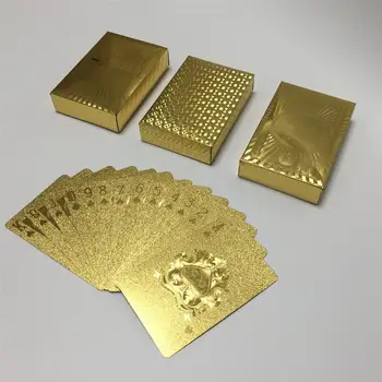 

Goldenleaf Gold Foil Plated Playing Cards Poker Set Pokerstars Party Table Game Durable Waterproof Cards