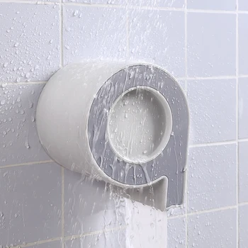 

Toilet Paper Holder Portable Tissue Holder Bathroom Accessories Wall-mounted Hygienic Paper Dispenser Bathroom Storage Box Bb50