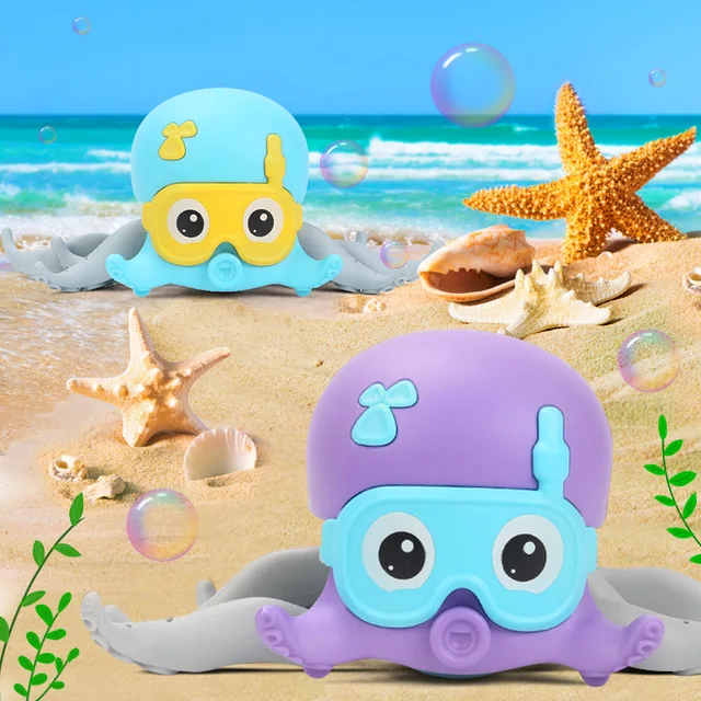 Bath Shower Octopus Bathing Toys for Baby Boys 0 12 Months Kids Crawling Beach Toys Toddler Bathtub Bathroom Swimming Pool Water 2