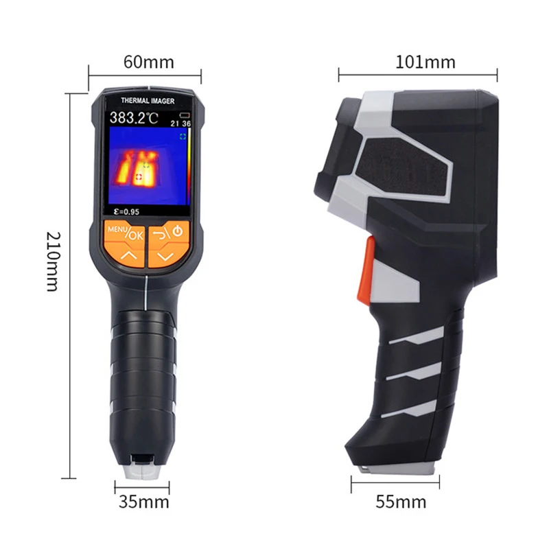 Goedkoop MKL R01 Handheld IR Warmtebeeldcamera Digitale Display 1024P Hoge Infrarood Beeld Resolutie Warmtebeeldcamera