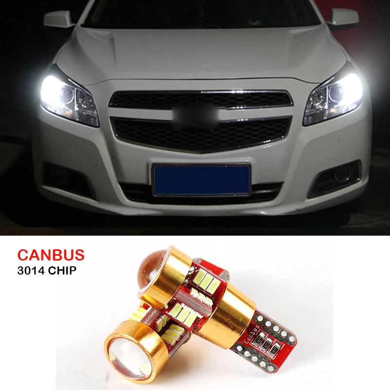 2 шт. Canbus T10 W5W SMD 3014 27 Светодиодный парковочные фары автомобиля Клин свет для Chevrolet