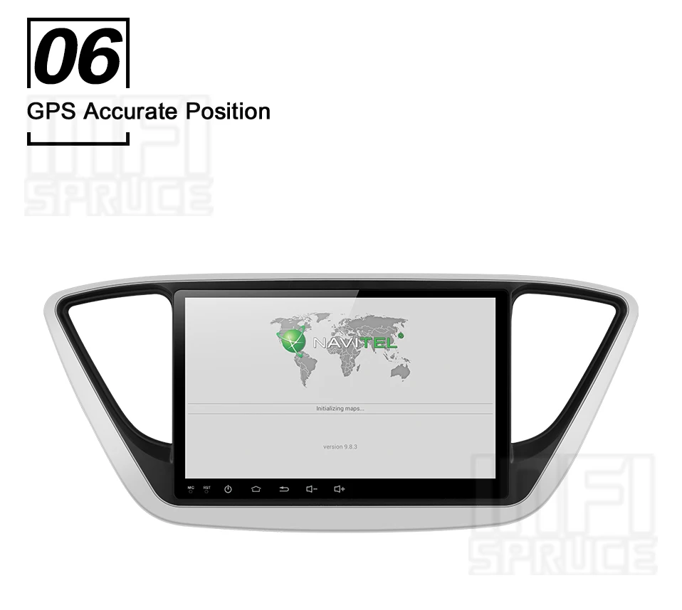 Perfect infispruce Car DVD GPS For Hyundai Verna Solaris 2017 Quad Core 9" Android 9.0  Car pc Head unit 1024*600 Car Radio Navigation 7