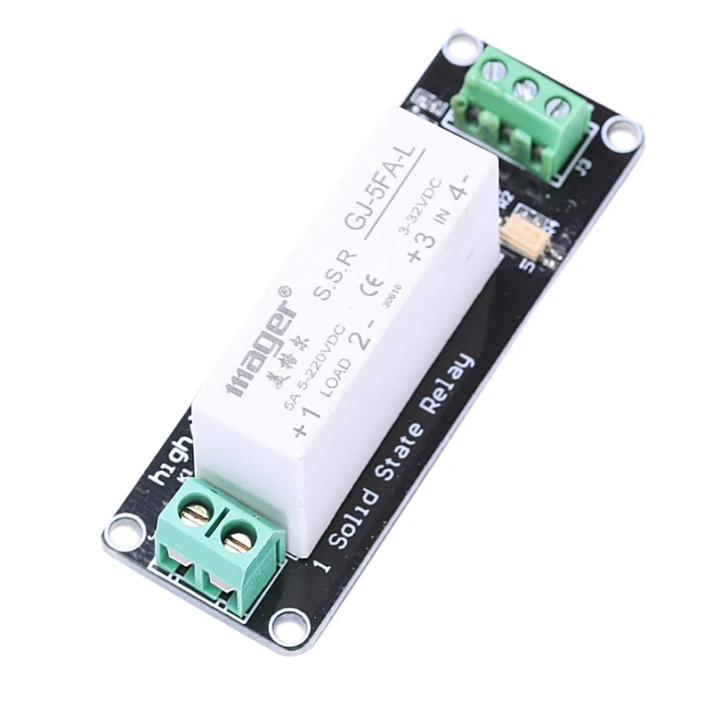 

3-32V DC 1-Channel SSR Solid State Relay High-low Trigger 5A 5v 12v For Arduino