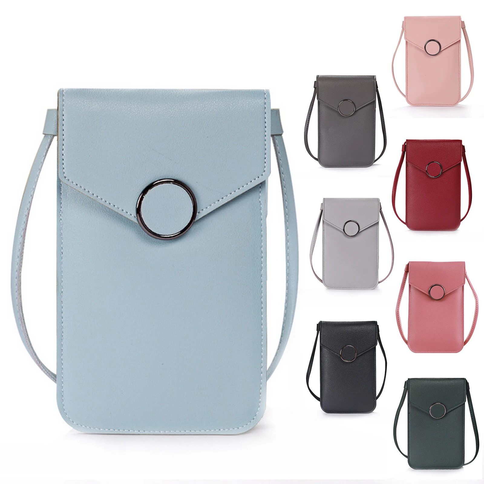 

Mini Crossbody Shoulder Bags Women Multi-functional Touchable Cell Phone Pocket Card Purse Ladies Small Bag Female Messenger Bag