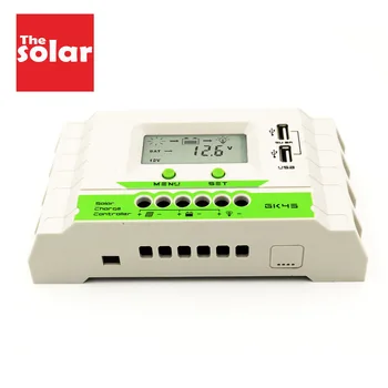 

10A 20A 30A 40A AMPS Solar Panel Charger Controller LCD Display Battery Regulator Voltage Control 12V 24 Vdc Volt Protect