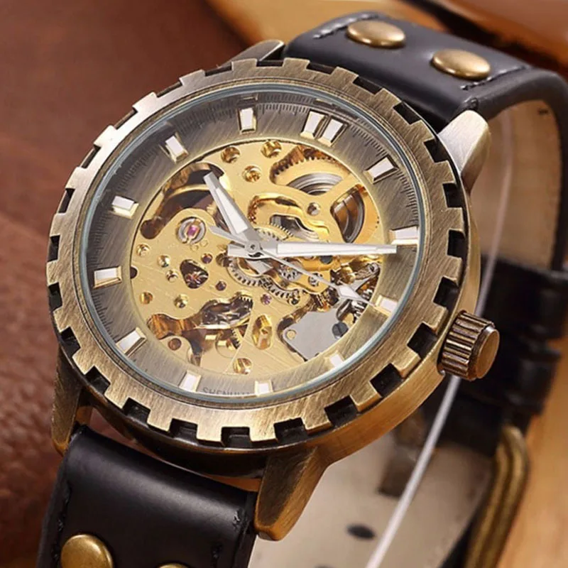 

Shenhua Deep Huazheng Brand Watch Bronze Gear Mechanical MEN'S Watch Fashion Business Watch
