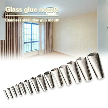

14Pcs Caulking Finisher Caulk Nozzle Applicator Stainless Steel Sealant Finishing Tool Kit Kitchen Bathroom Window Sink Joint