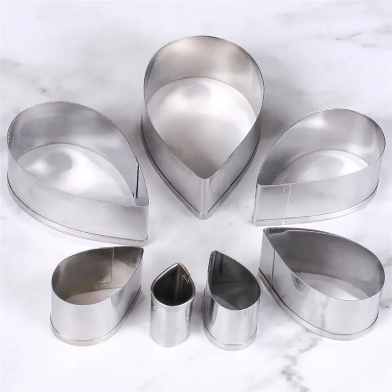 Cookie Cutters 7Pcs/set DIY Pastry Fondant Stamping Mold Rose Petal Sugar Craft Biscuit Cutters Chocolate Cake Decorating Tools