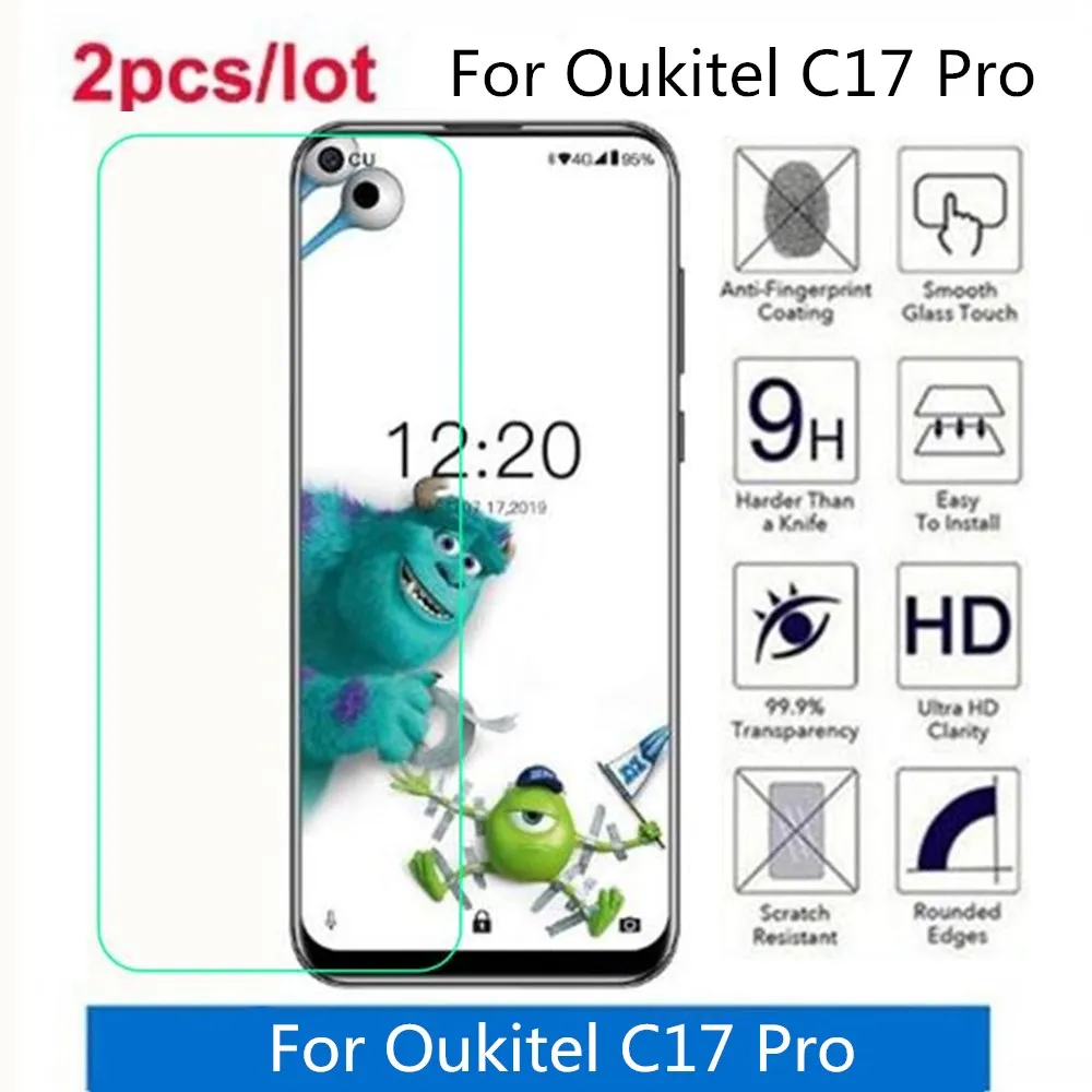 2 шт./партия для Oukitel C17 Pro закаленное стекло 9H 2.5D Премиум Защитная пленка для экрана для Oukitel C17 Pro