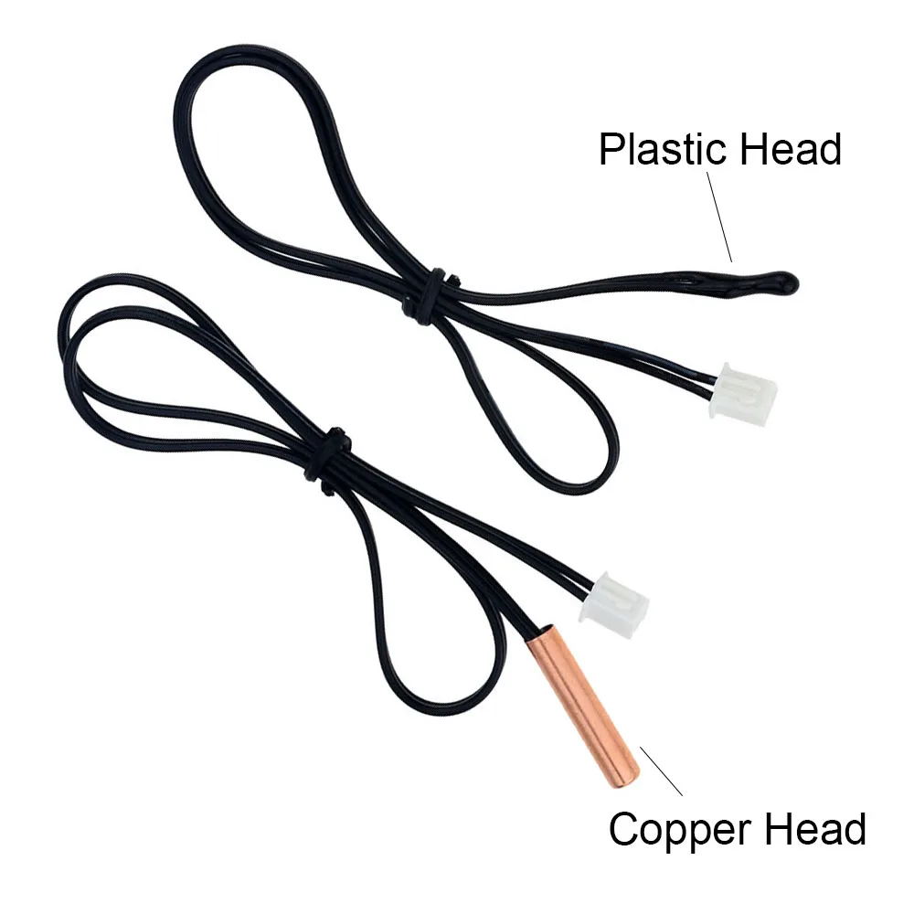 

1PCS Air Conditioning Temperature Sensor Air Conditioning Probe Copper/Plastic Head 5K 10K 15K 20K 50K 100K With 2P 2.54mm Head