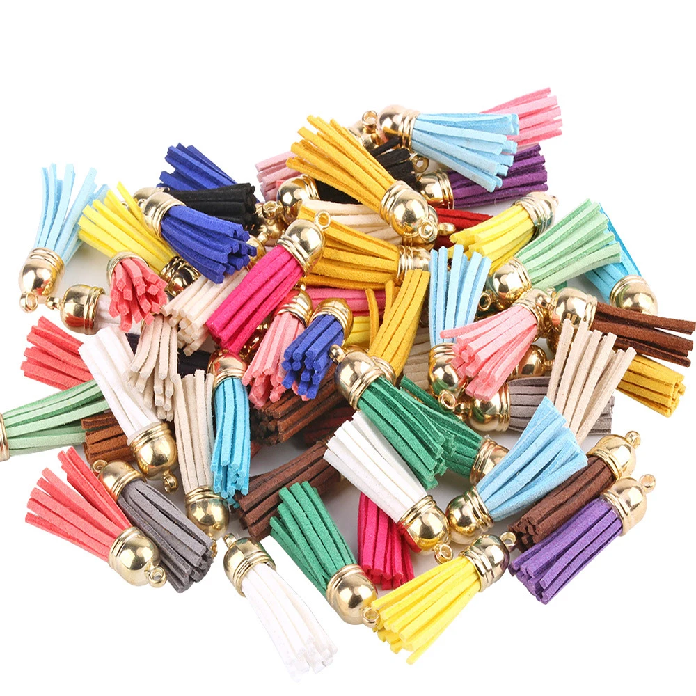 10PCS 3cm Mini Tassels Vintage Leather Suede Tassel Phone For DIY Craft Jewelry Findings Pendant Earrings Accessories | Дом и сад