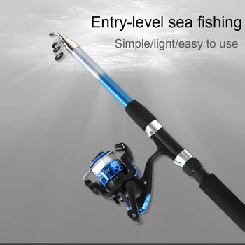 

Telescopic Fishing Rod Suit Bring Portable Parts Package Beginner Fishing Rod Suit Exceed Light Can Flexible Fishing Rod