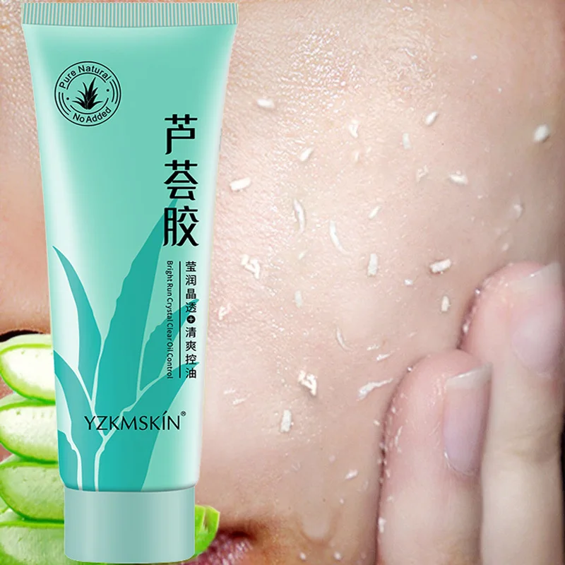 

60ml Exfoliating Aloe Vera Gel Deep Cleansing Moisturizes Gel Skin Care Cream Scrub Cleaner Oil-control Face Exfoliating