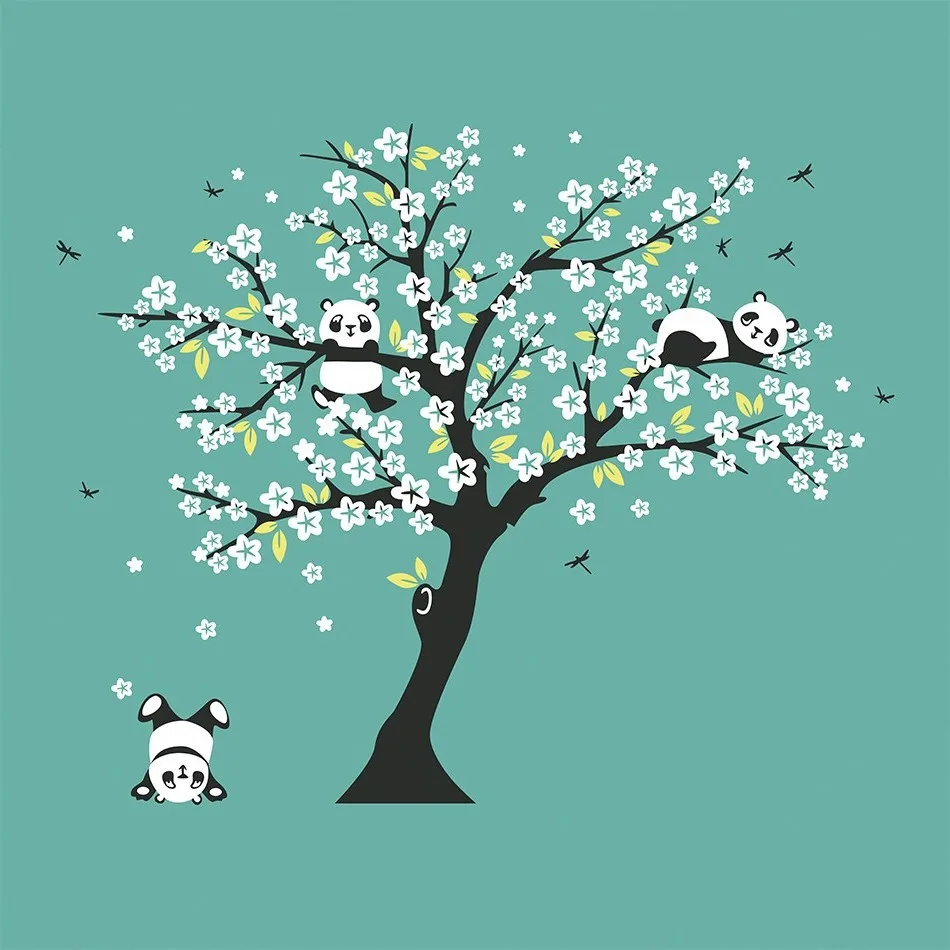 

Panda on the Tree Wall Sticker PVC Decorative Wall Sticker Large-Size wall decorations living room