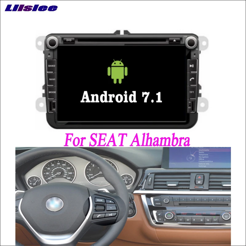 Liislee для SEAT Alhambra Android 7 1 2G RAM автомобильное радио Аудио Видео Мультимедиа DVD плеер