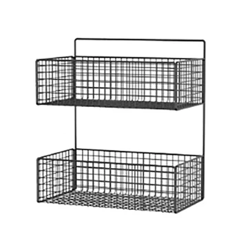 

Bathroom Shelf Black Wall-Mounted Square Shampoo Shelf Cosmetic Shelves Kitchen Nets Shelf Storage Rack Organizer Rack