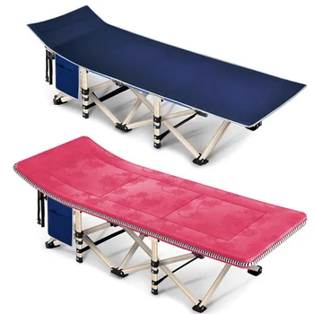 

Simple folding sheets people office lunch break siesta bed adult portable camp bed hospital accompanying recliner