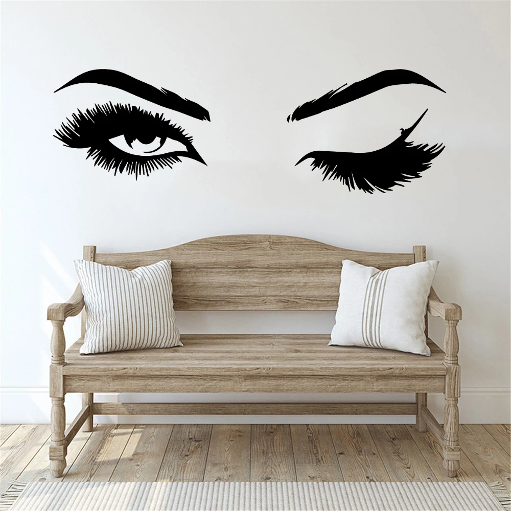 

Lovely Eyes Wall Stickers Vinyl Waterproof Wallpaper Wall Decals For Beauty Room Decor Sticker Poster Mural stickers pared