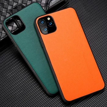 

Business Genuine Leather phone case for iPhone 11 Pro 11 All inclusive Anti-fall fashion protective cover for iPhone 7 plus 6 8