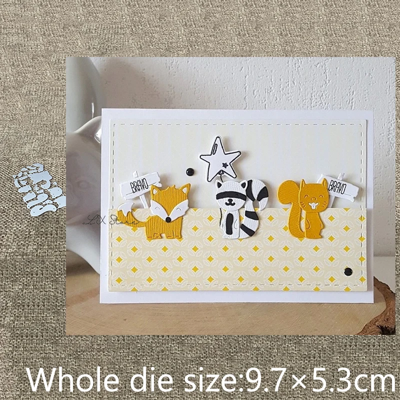 XLDesign Craft металлические резные штампы милые лисы кошки енота украшения для