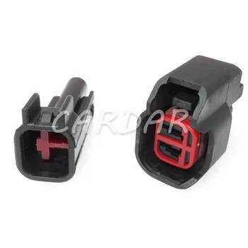 

1 Set 2 Pin EV6 Fuel Injector Connector Electrical Plug Socket