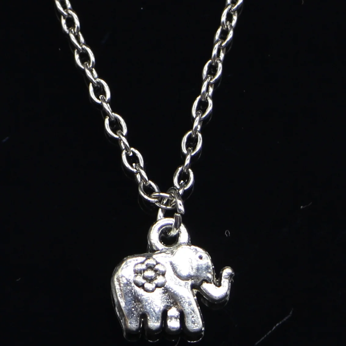 20pcs New Fashion Necklace 12x12mm elephant flower Pendants Short Long Women Men Colar Gift Jewelry Choker | Украшения и