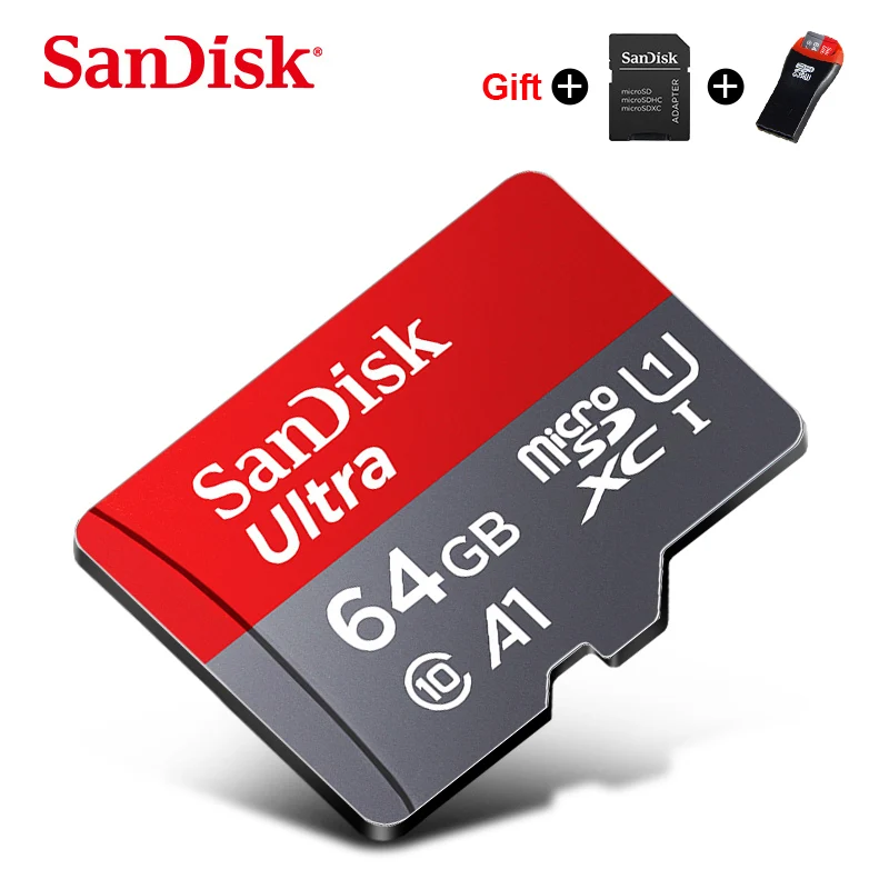 Двойной флеш-накопитель SanDisk 95 м/с картой Micro sd объемом 16 ГБ ...