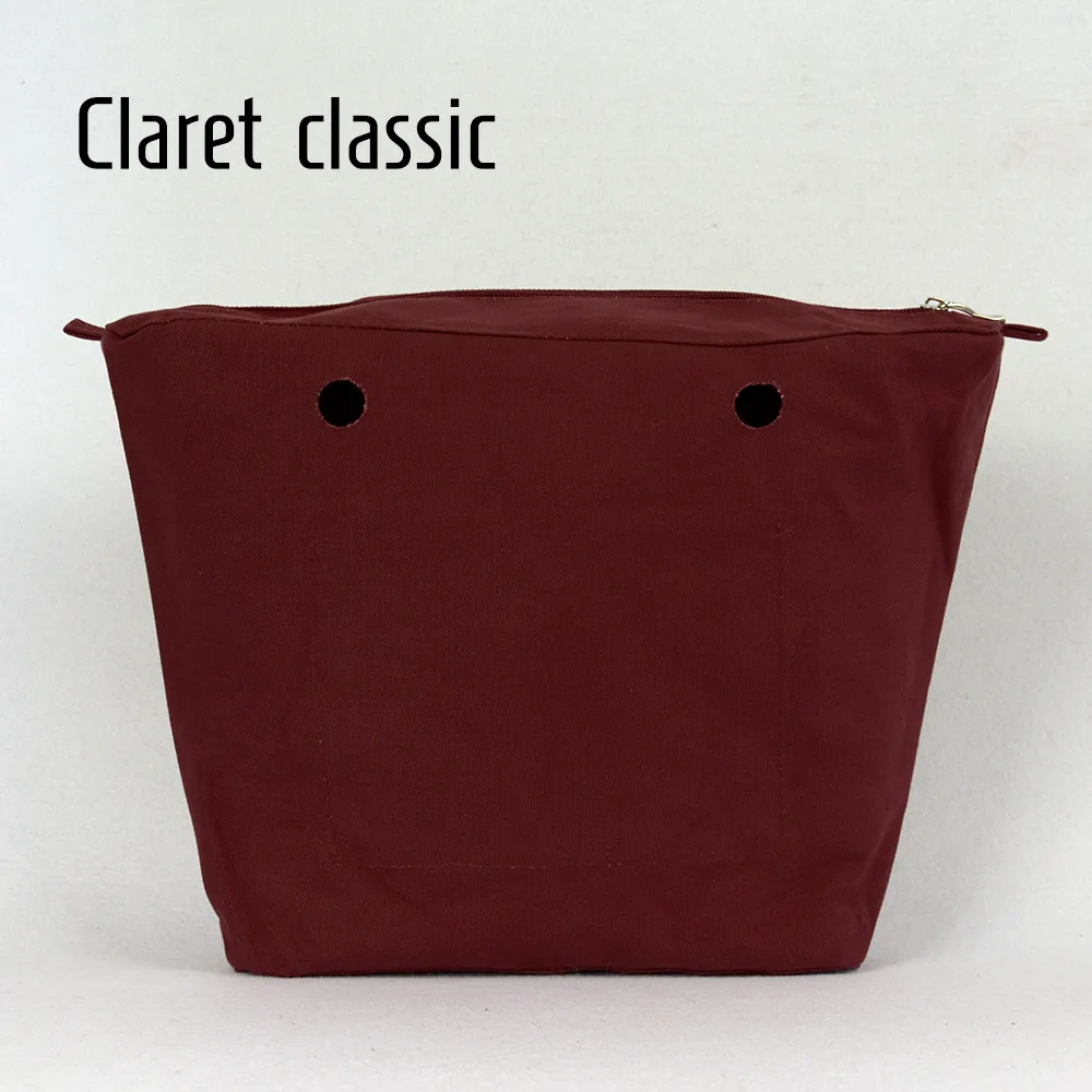 Tanqu водонепроницаемая внутренняя подкладка Obag вставка карман на молнии классический мини холст внутренний карман для O сумка - Цвет: Claret Classic
