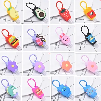 

30ml Cute Colored Cartoon Shape Silicone Mini Hand Sanitizer Detachable Cover Travel Portable Refillable Bottle