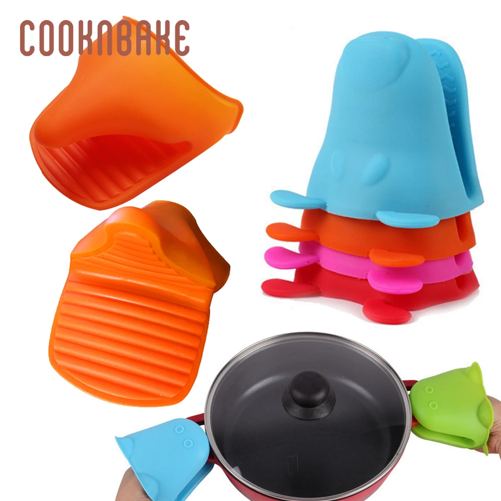 COOKNBAKE термостойкие перчатки, Силиконовая прихватка для духовки, 2 шт., Короткие перчатки с зажимом для рук, перчатки для духовки в форме собаки, форма для выпечки торта, подставка для горшка